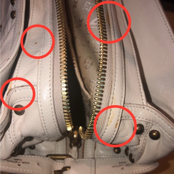 **BDAY MONTH SALE**Louis Vuitton Vintage Rivete cream handbag - Picture 17 of 17